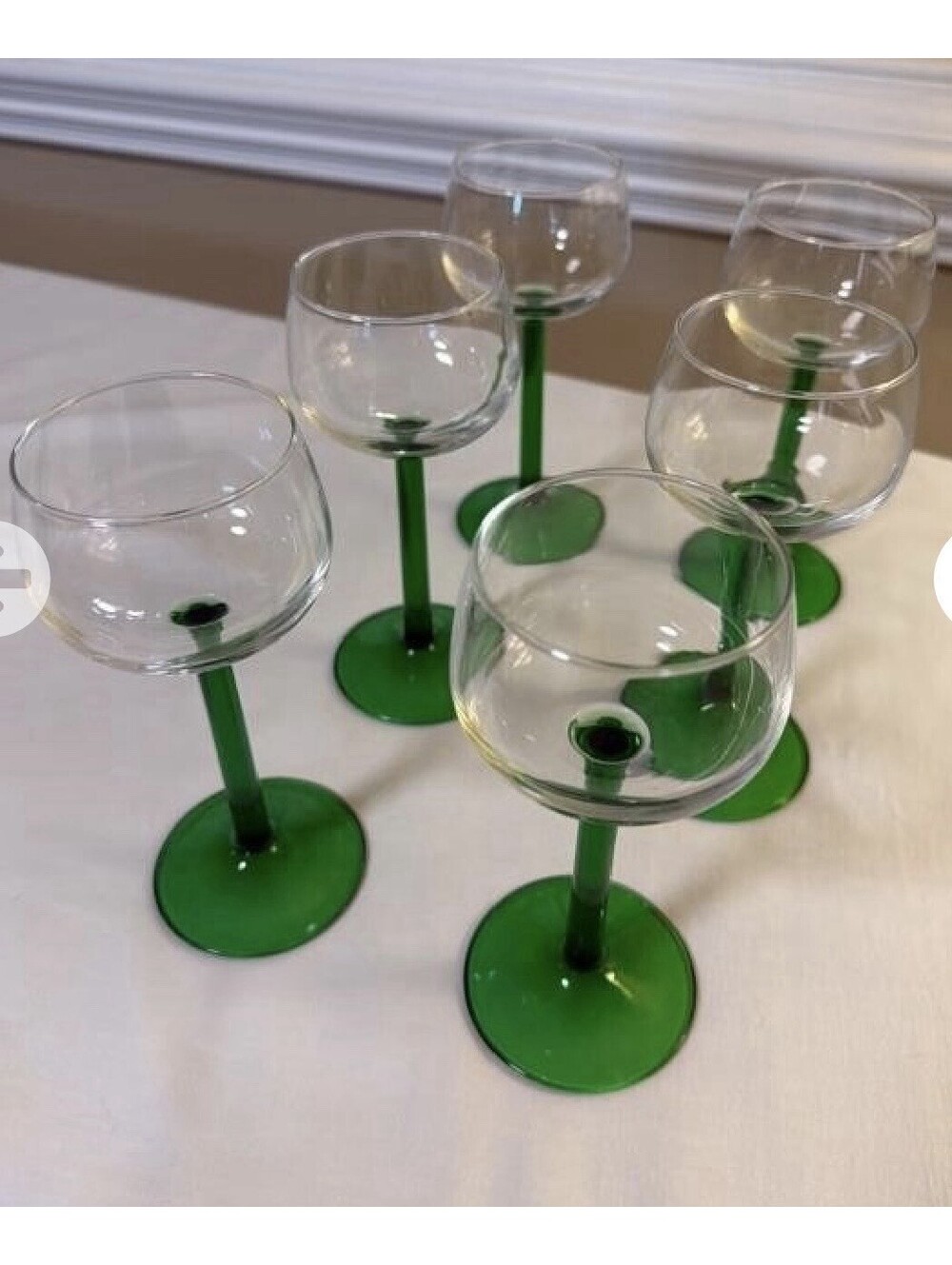 6 French Rhine Glasses Cristal D'Arques-Durand Luminarc